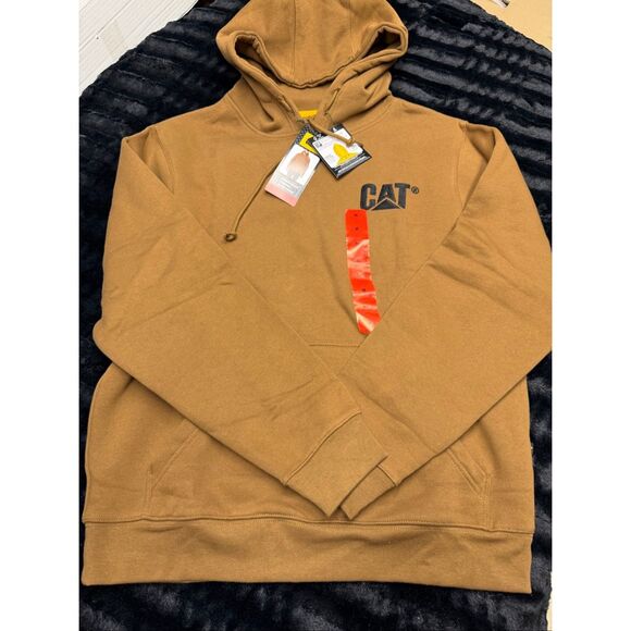 High Quality Tan Caterpillar Men’s Medium Hoodie! #CAT - Picture 1 of 4